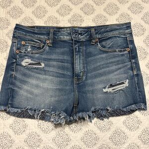 American Eagle Hi-Rise Shortie Jean Shorts